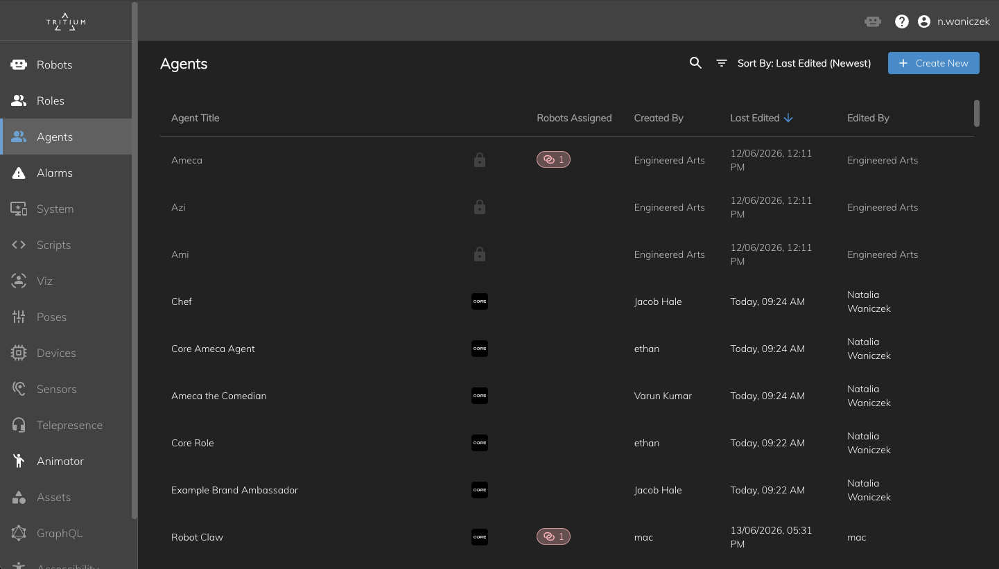 Agents homepage
