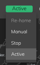 Operating mode selector in Tritium UI